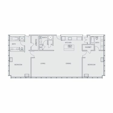 2D floor plan layout of Penthouse Loft D